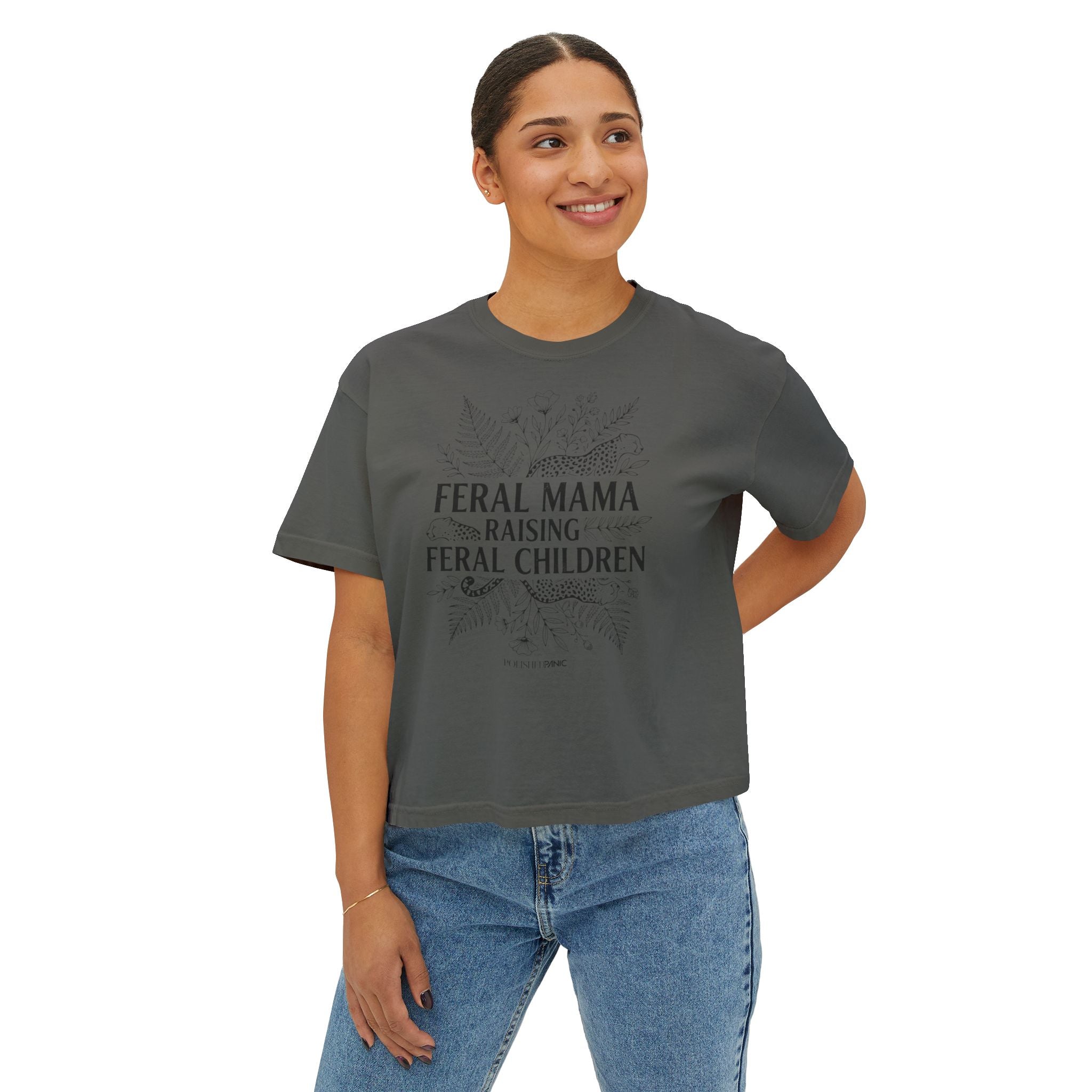 Feral Mama Raising Feral Children Boxy Tee