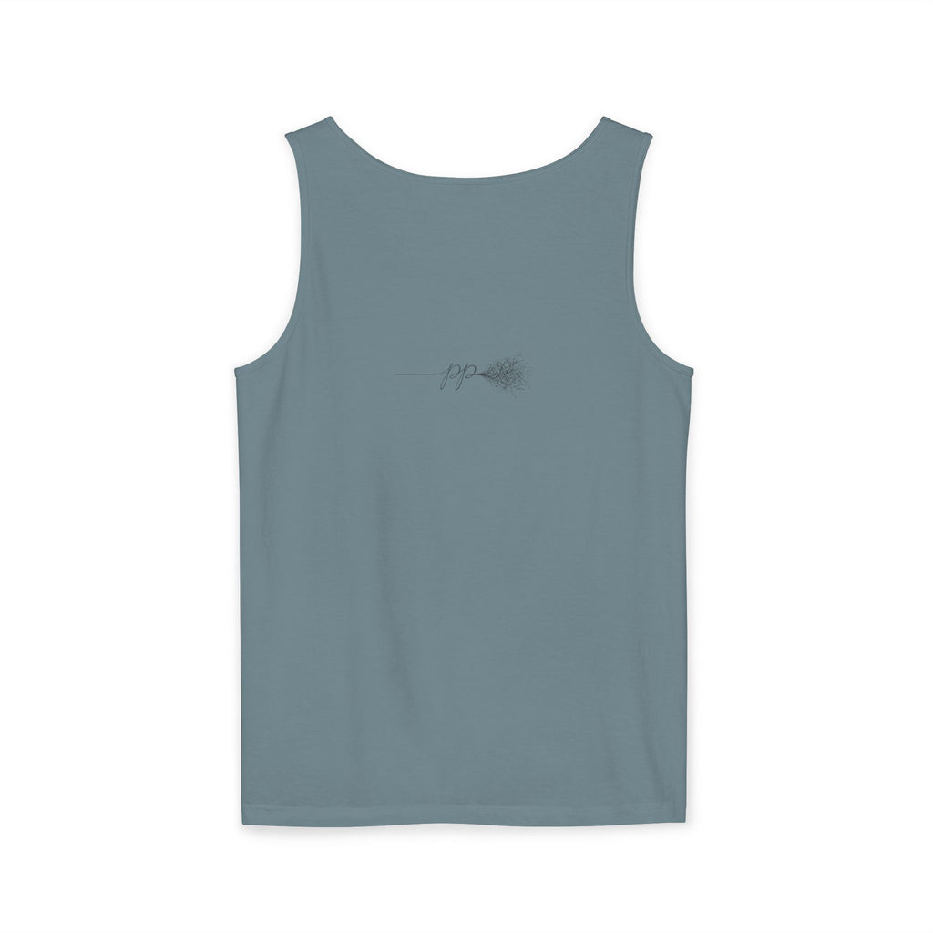 Cougar Puberty Era Tank Top — Funny Line Art Cougar Shirt, Minimalist Cat Graphic Tee, PolishedPanic Sleeveless Summer Top
