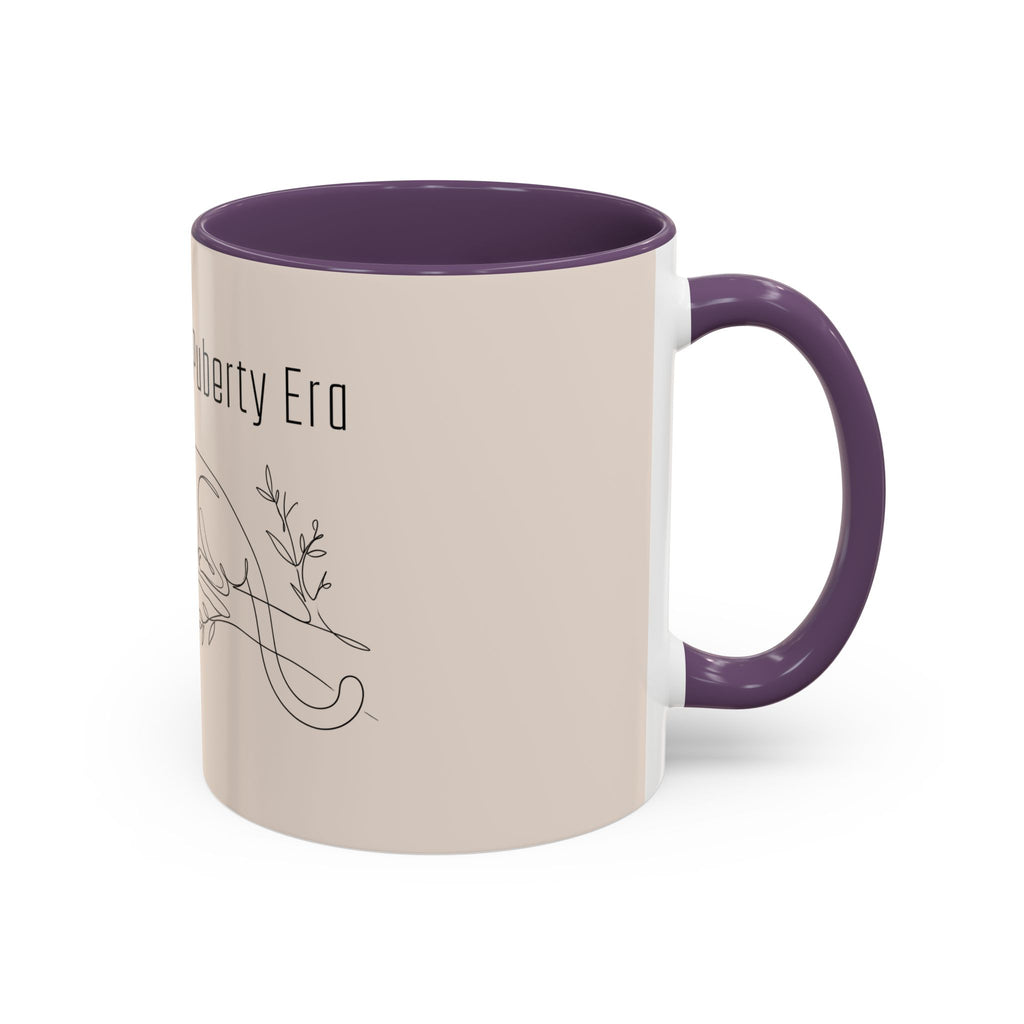 In My Cougar Puberty Era Mug — Funny Line Art Cougar Coffee Cup, Ceramic Accent Mug, PolishedPanic Cute Cat Gift for Her