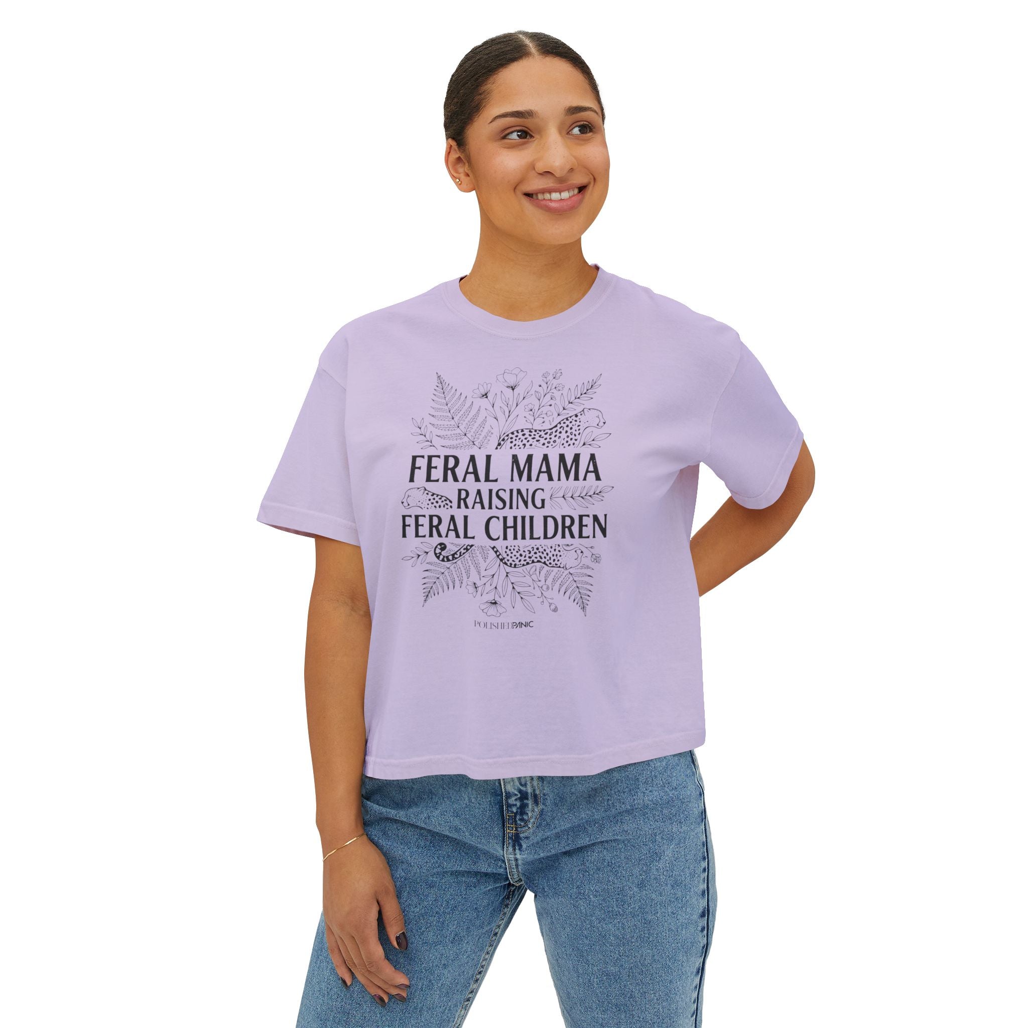 Feral Mama Raising Feral Children Boxy Tee