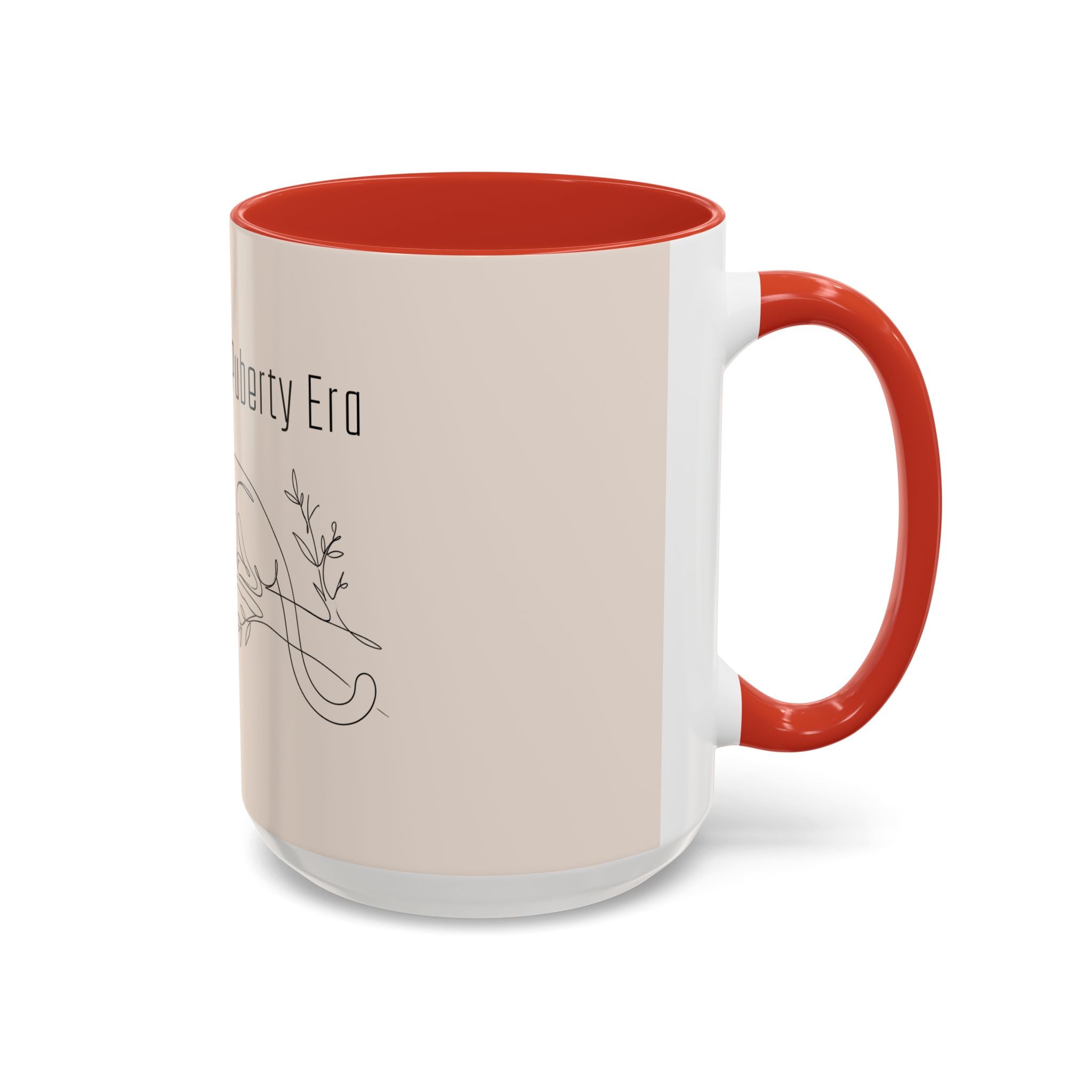 In My Cougar Puberty Era Mug — Funny Line Art Cougar Coffee Cup, Ceramic Accent Mug, PolishedPanic Cute Cat Gift for Her