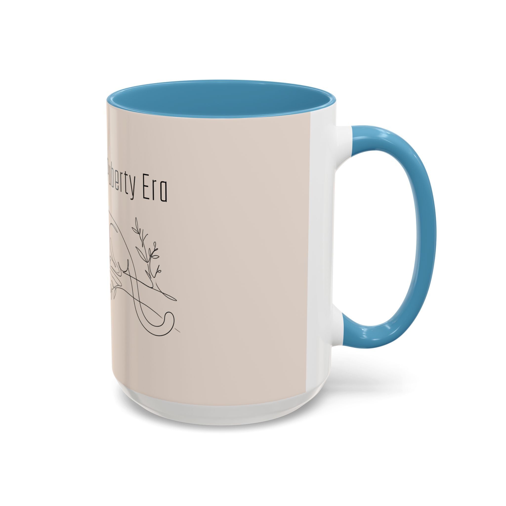 In My Cougar Puberty Era Mug — Funny Line Art Cougar Coffee Cup, Ceramic Accent Mug, PolishedPanic Cute Cat Gift for Her