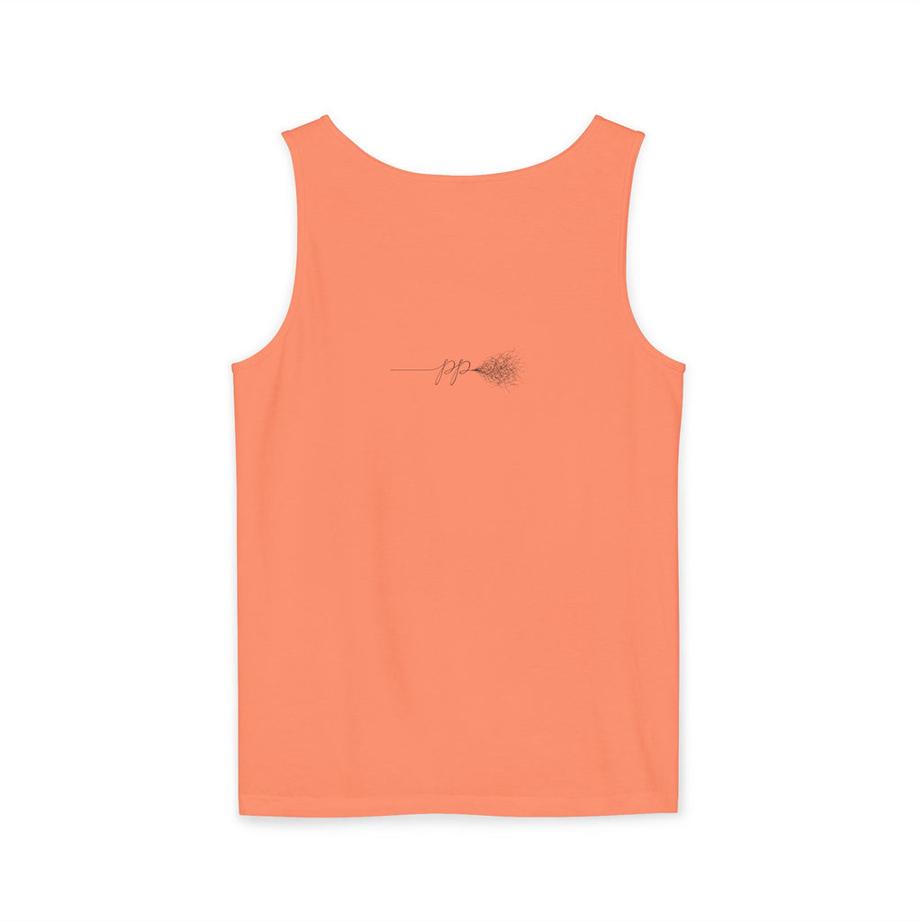 Cougar Puberty Era Tank Top — Funny Line Art Cougar Shirt, Minimalist Cat Graphic Tee, PolishedPanic Sleeveless Summer Top