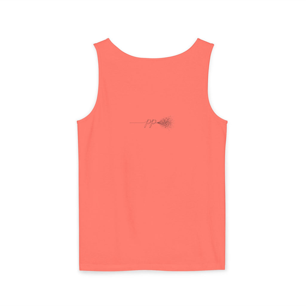 Cougar Puberty Era Tank Top — Funny Line Art Cougar Shirt, Minimalist Cat Graphic Tee, PolishedPanic Sleeveless Summer Top