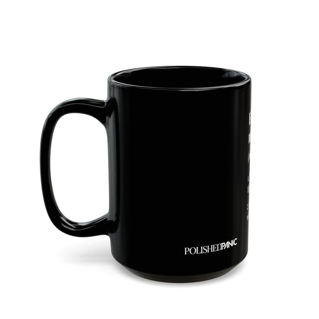 Elegantly Chaotic Mom Friend Dictionary Definition Coffee Mug | Funny Zero Foxes Given Black Cup | Sarcastic Bestie Gift | Tired Mom Mug