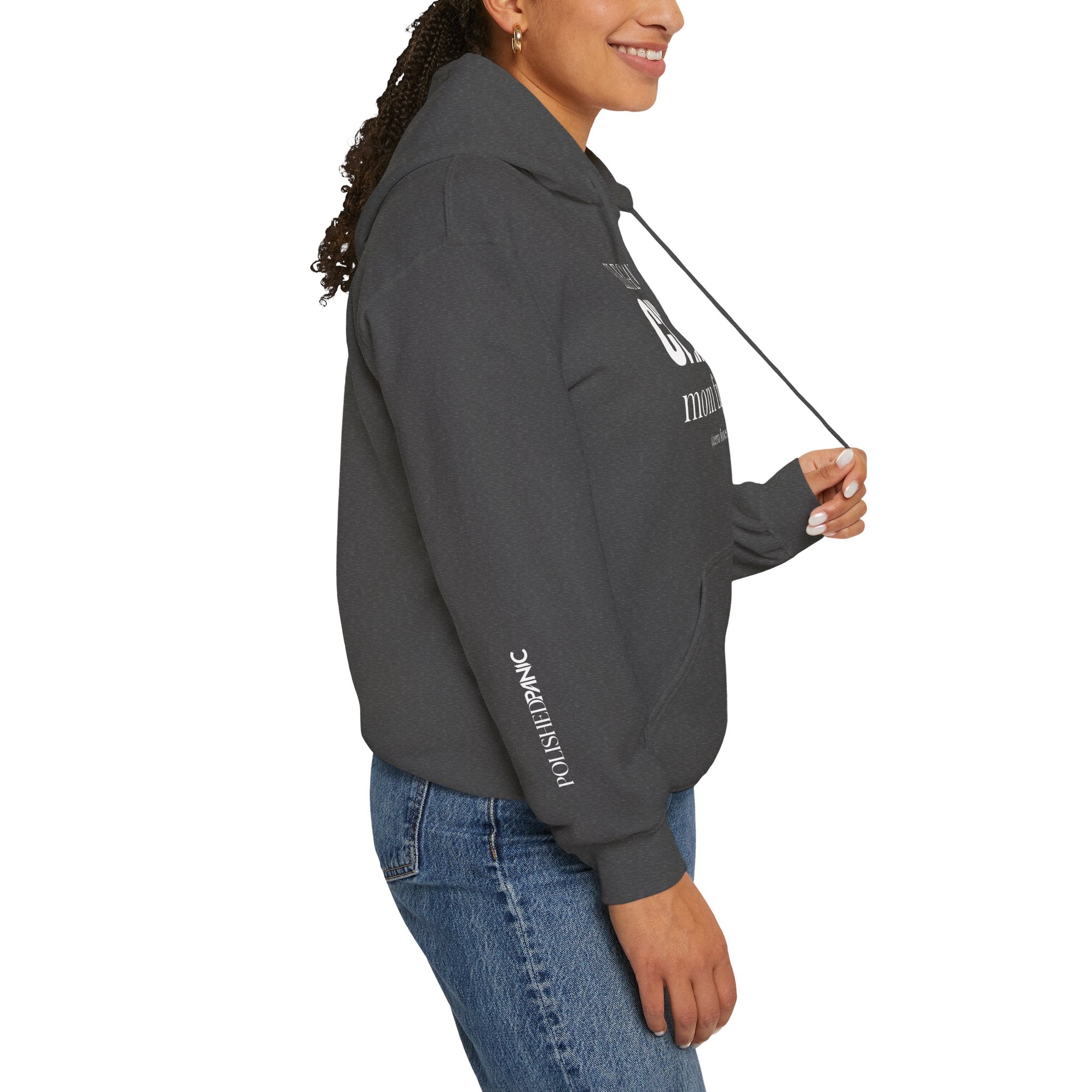Elegantly Chaotic Mom Friend Hoodie | Funny Zero Foxes Given Sweatshirt | Minimalist Mom Life Pullover | Trendy Bestie Gift