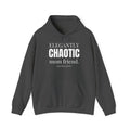 Elegantly Chaotic Mom Friend Hoodie | Funny Zero Foxes Given Sweatshirt | Minimalist Mom Life Pullover | Trendy Bestie Gift
