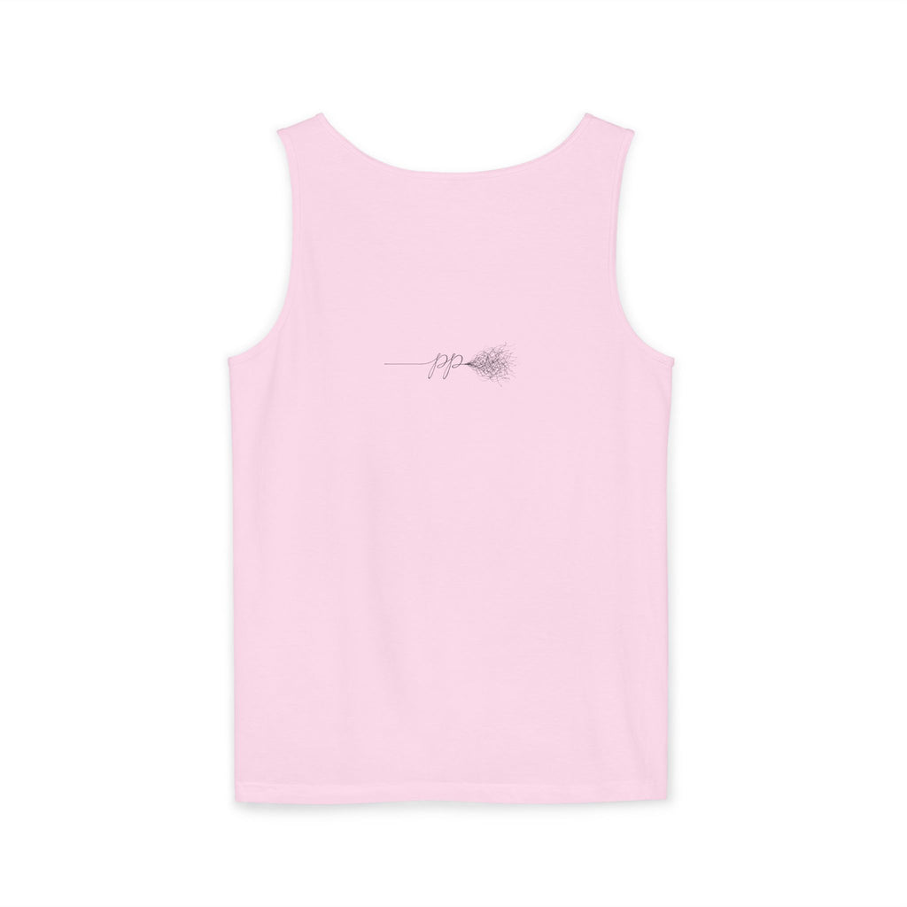 Cougar Puberty Era Tank Top — Funny Line Art Cougar Shirt, Minimalist Cat Graphic Tee, PolishedPanic Sleeveless Summer Top