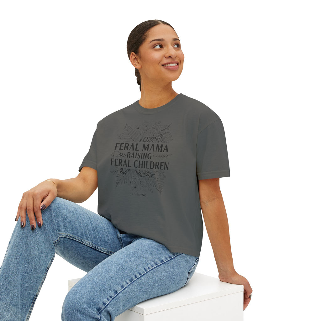 Feral Mama Raising Feral Children Boxy Tee