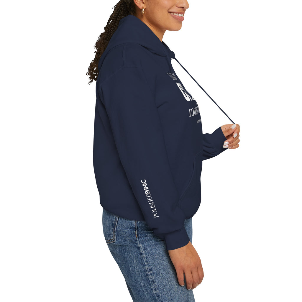 Elegantly Chaotic Mom Friend Hoodie | Funny Zero Foxes Given Sweatshirt | Minimalist Mom Life Pullover | Trendy Bestie Gift