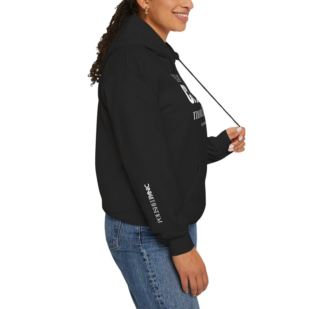 Elegantly Chaotic Mom Friend Hoodie | Funny Zero Foxes Given Sweatshirt | Minimalist Mom Life Pullover | Trendy Bestie Gift