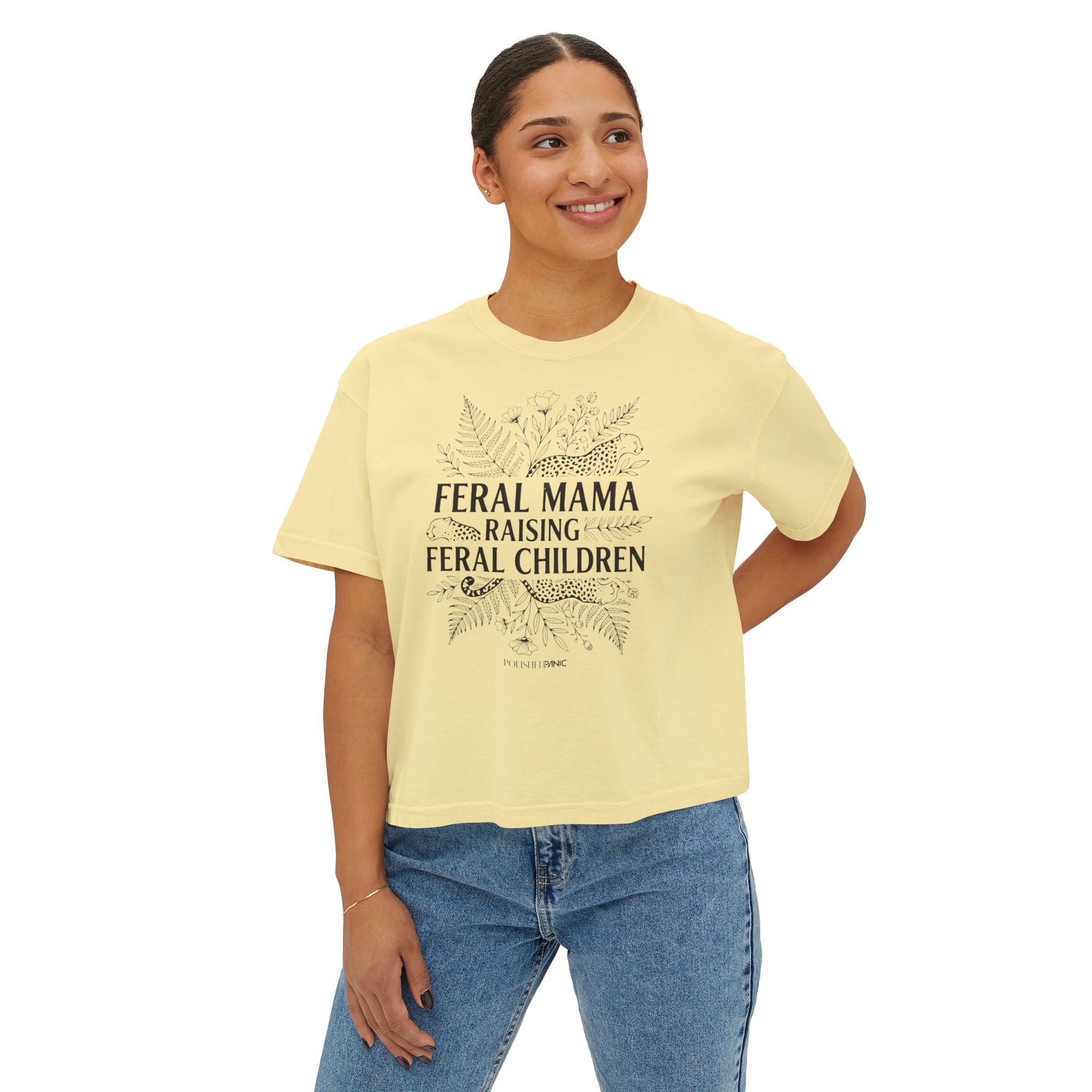 Feral Mama Raising Feral Children Boxy Tee