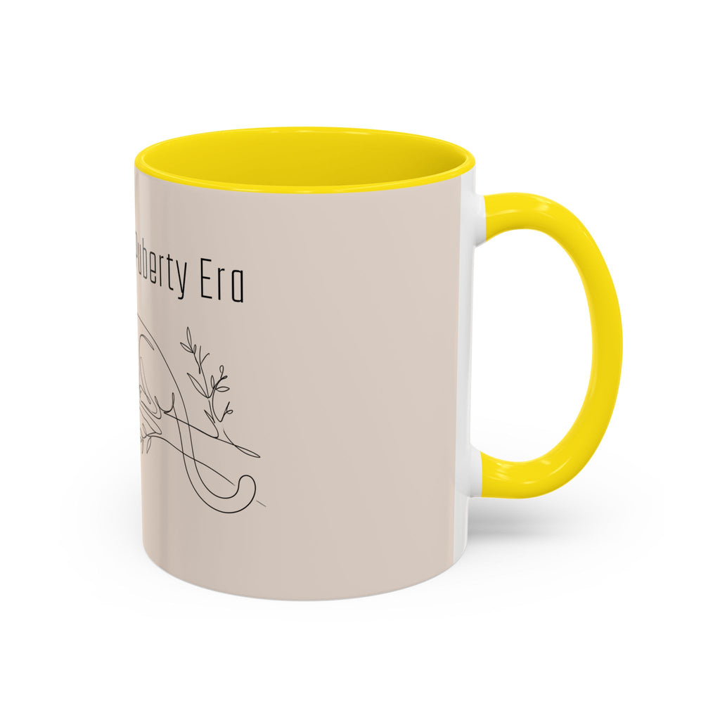In My Cougar Puberty Era Mug — Funny Line Art Cougar Coffee Cup, Ceramic Accent Mug, PolishedPanic Cute Cat Gift for Her