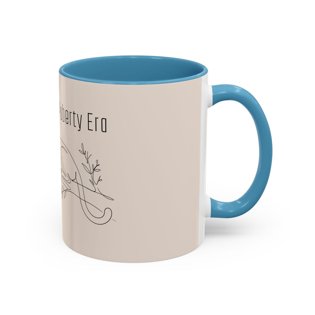 In My Cougar Puberty Era Mug — Funny Line Art Cougar Coffee Cup, Ceramic Accent Mug, PolishedPanic Cute Cat Gift for Her