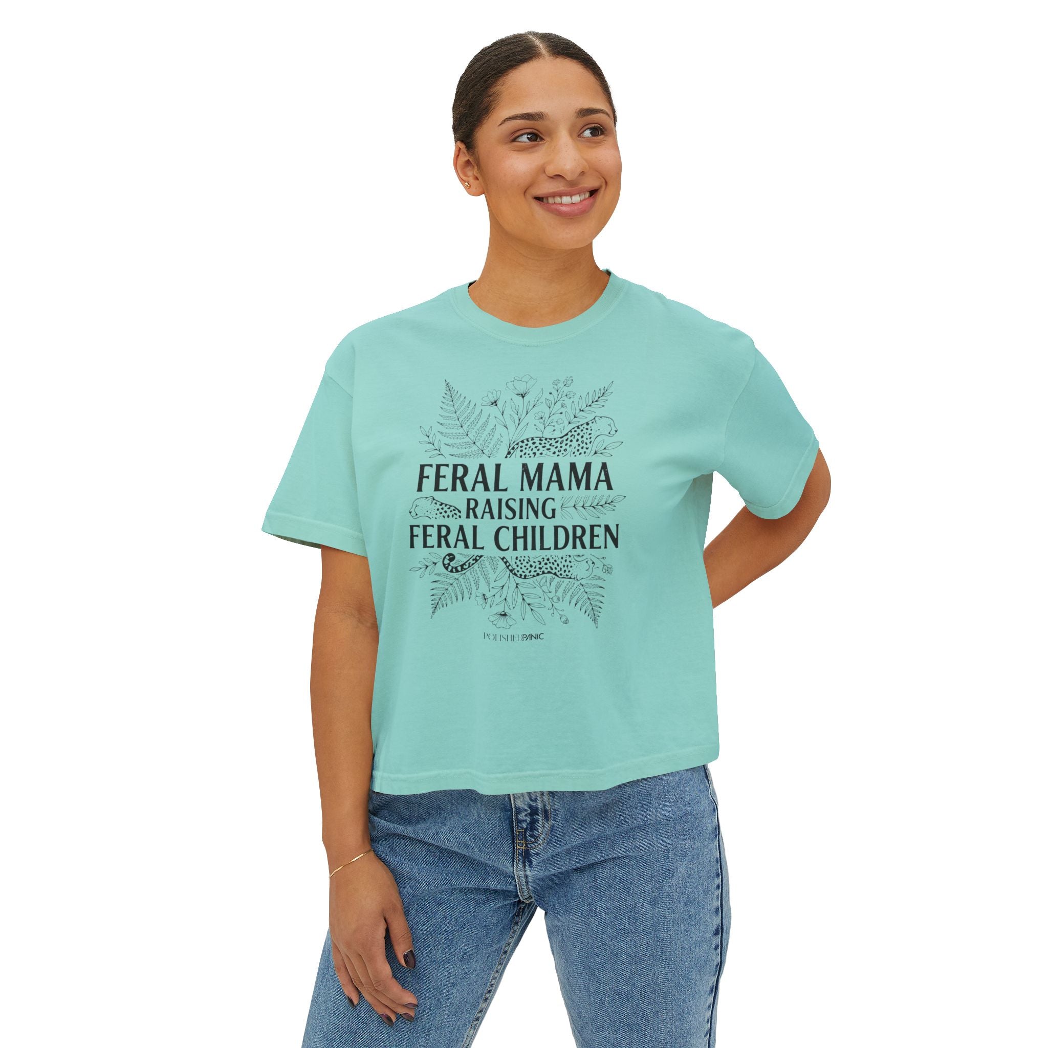 Feral Mama Raising Feral Children Boxy Tee