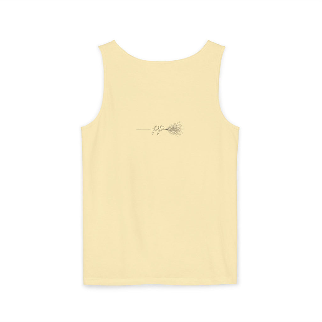 Cougar Puberty Era Tank Top — Funny Line Art Cougar Shirt, Minimalist Cat Graphic Tee, PolishedPanic Sleeveless Summer Top