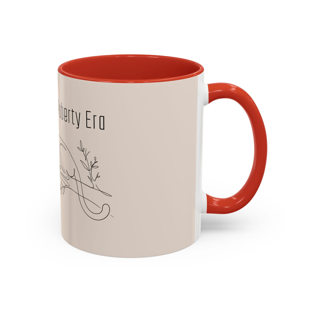 In My Cougar Puberty Era Mug — Funny Line Art Cougar Coffee Cup, Ceramic Accent Mug, PolishedPanic Cute Cat Gift for Her