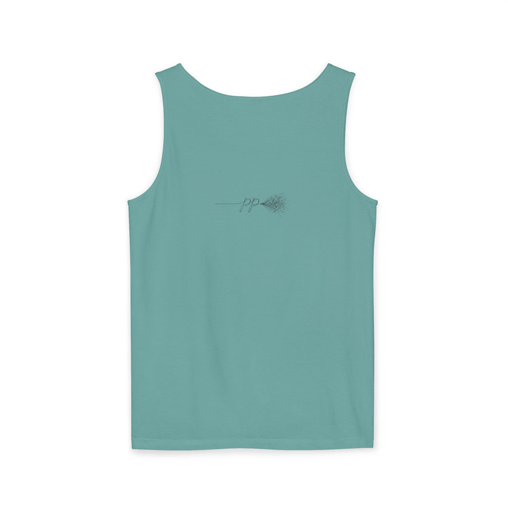 Cougar Puberty Era Tank Top — Funny Line Art Cougar Shirt, Minimalist Cat Graphic Tee, PolishedPanic Sleeveless Summer Top