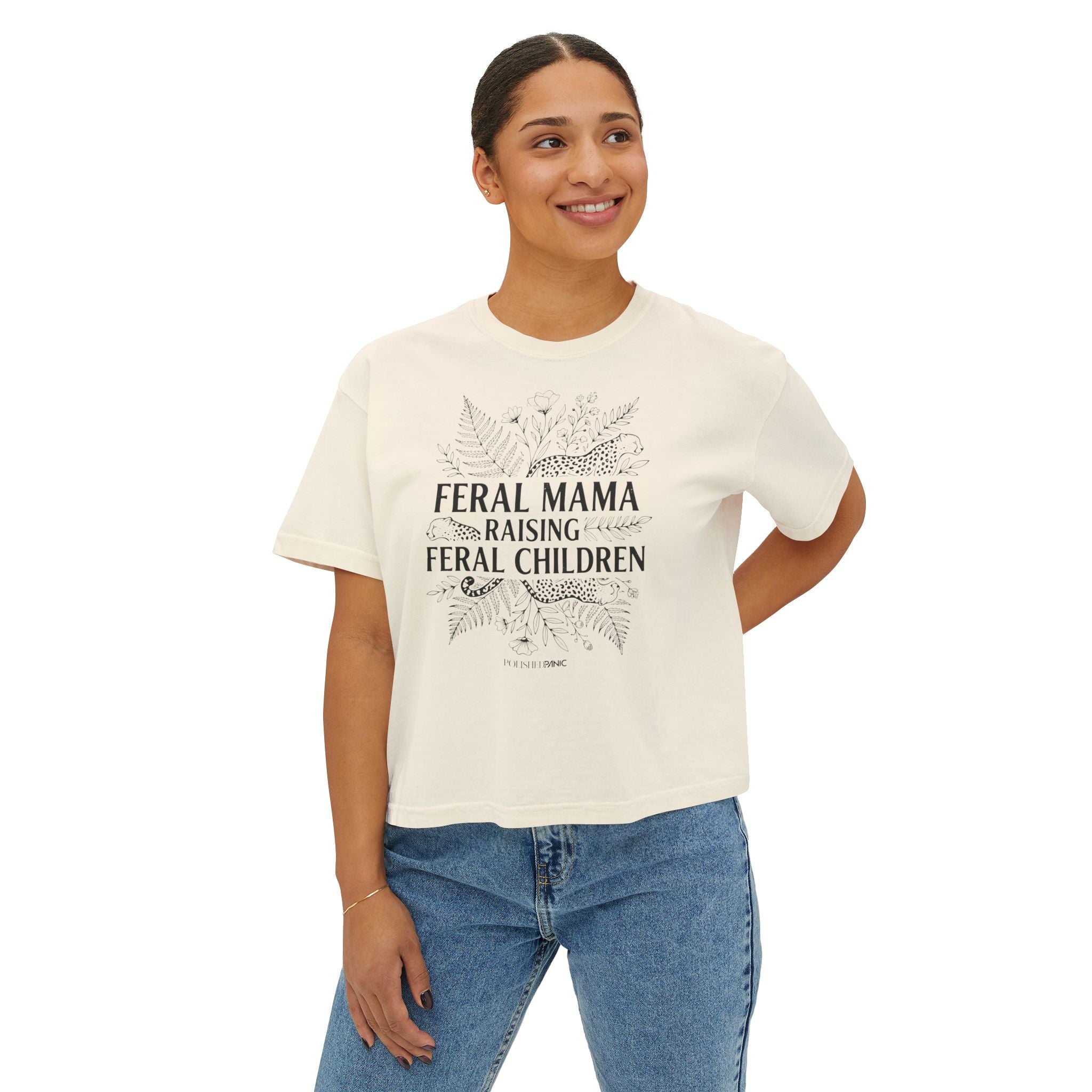 Feral Mama Raising Feral Children Boxy Tee